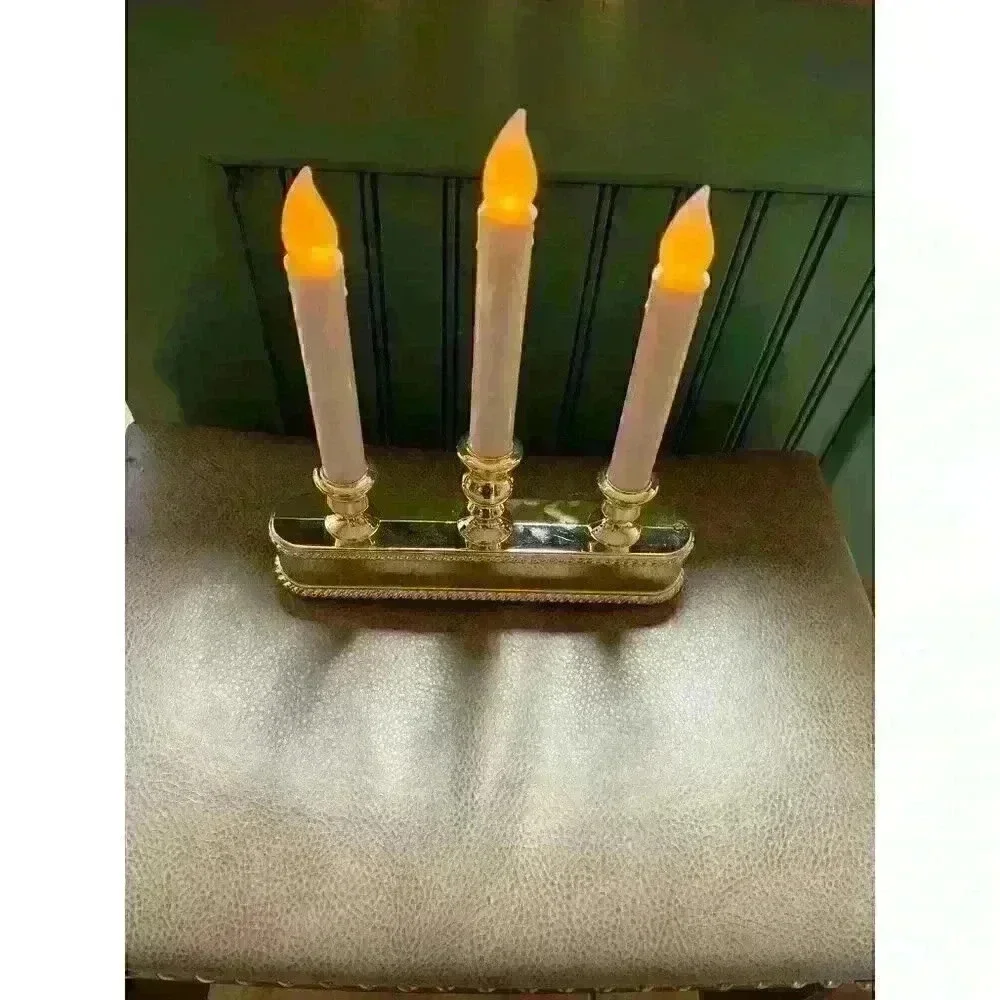 3 light LED window candelabra battery operated